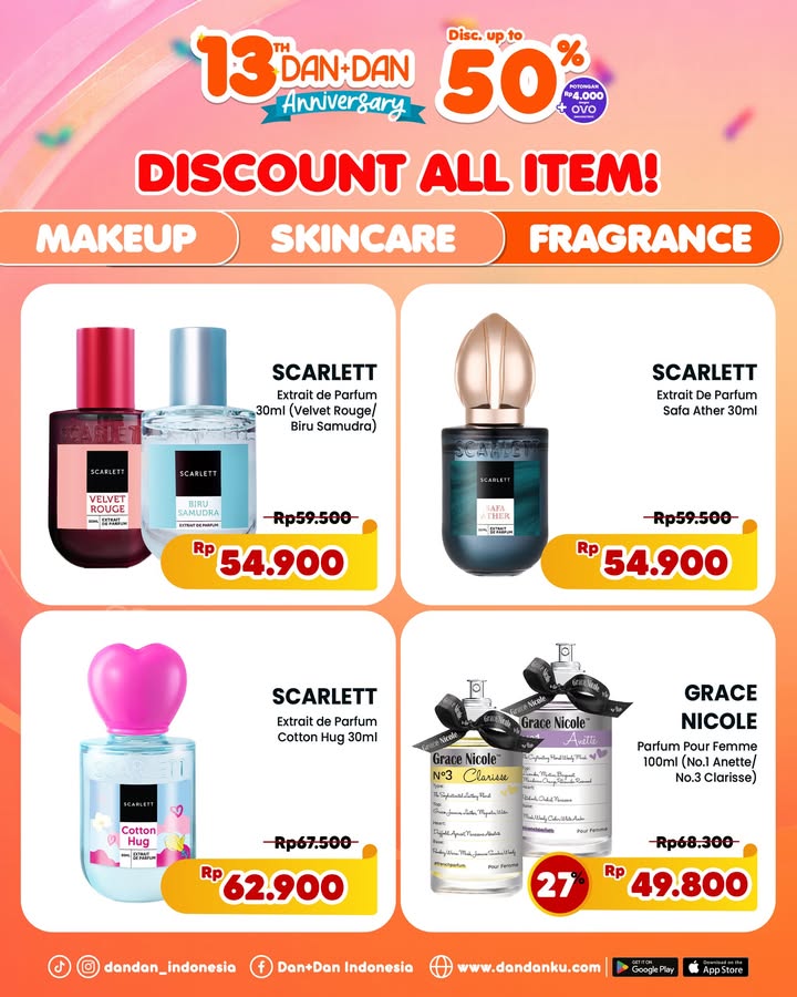 Diskon 50 spesial 13th Dan Dan Anniversary Sebagai ucapan terima kasih, Dan Dan punya diskon gede gedean khusus buat kamu ...