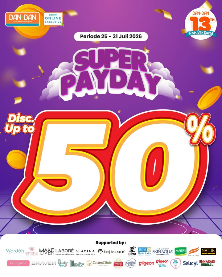  ONLINE EXCLUSIVE Gajian udah masuk, cus belanja di DAN DAN Online Official Store Diskon sampai 50 untuk brand bra...