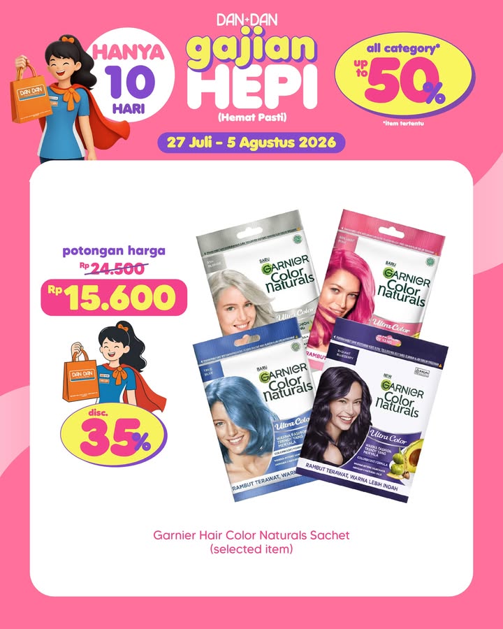 Gajian udah di rekening, waktunya hepi hepi Promo Gajian HEPI Hemat Pasti dengan diskon all category up to 50 udah ...
