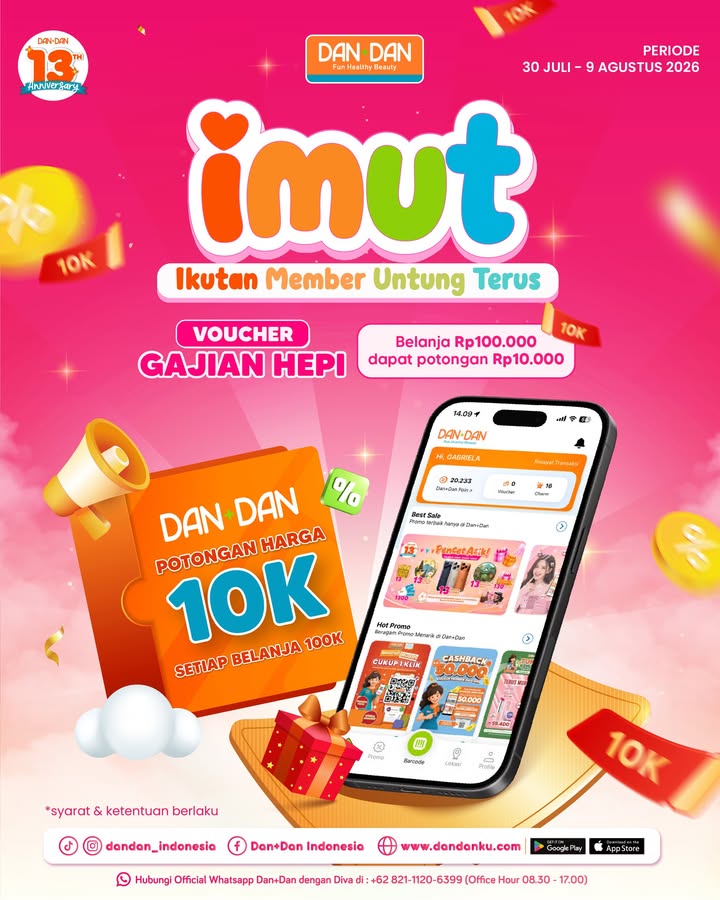 Gajian makin hepi bareng Dan Dan Yuk, daftar jadi Member Dan Dan dan dapetin potongan langsung Rp10