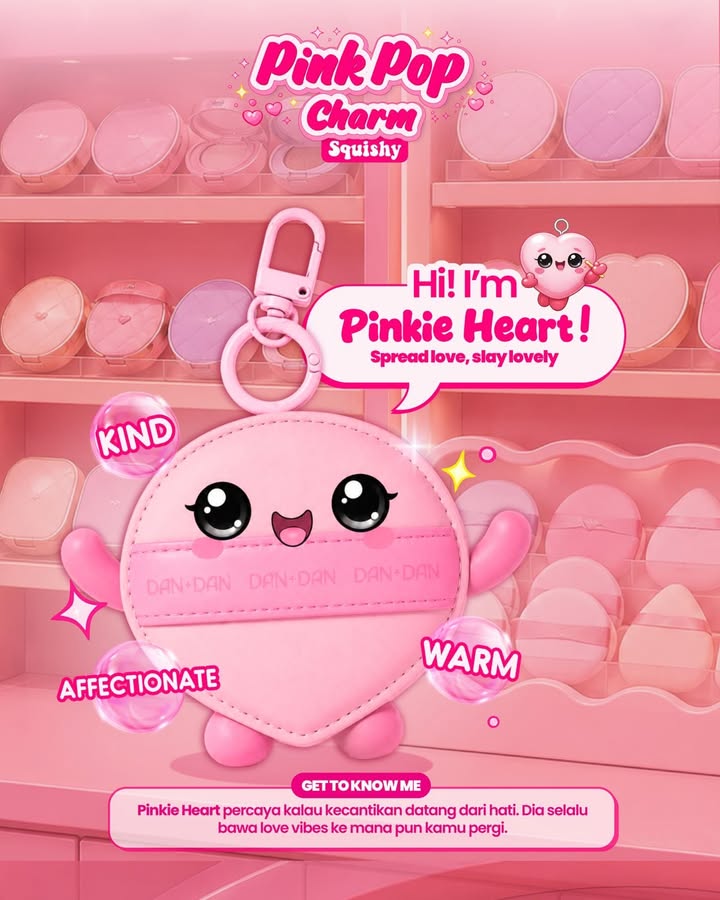 PINK POP CHARM Dan Dan Ada 6 karakter super gemesin yang siap nemenin belanja kamu di Dan Dan Hydra Cutie, Star ...