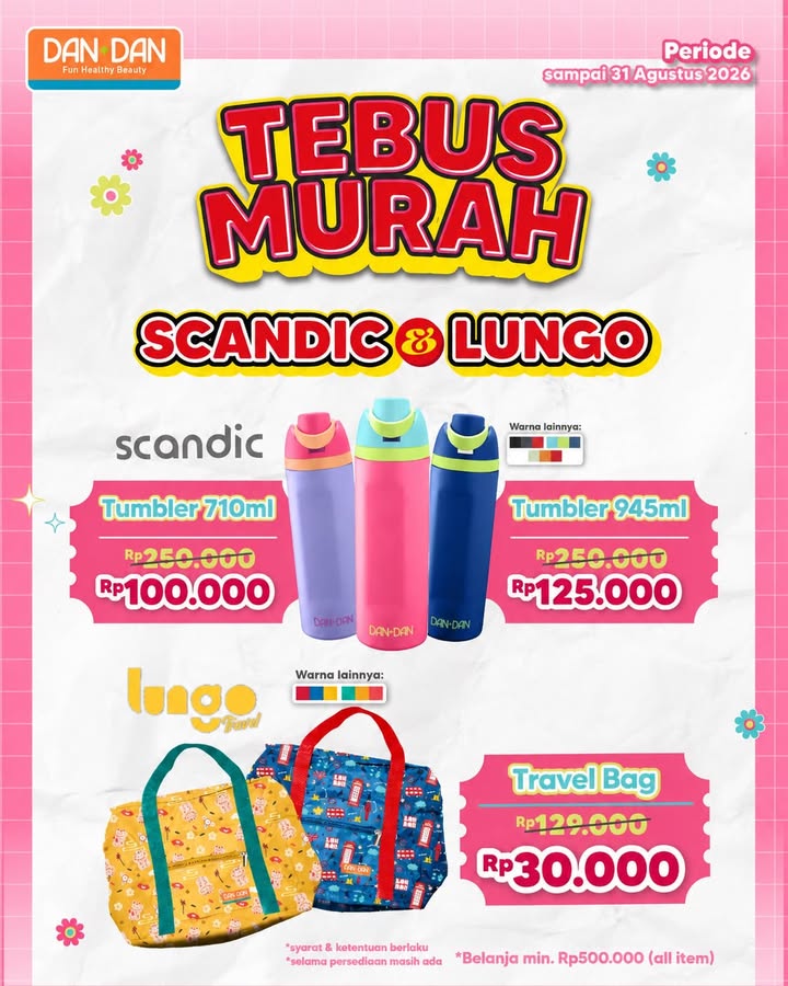 Tumbler tahan panas dingin 8jam mulai dari 100ribuan dan travel bag buat liburan akhir tahun cuma 30ribuan Mampi...