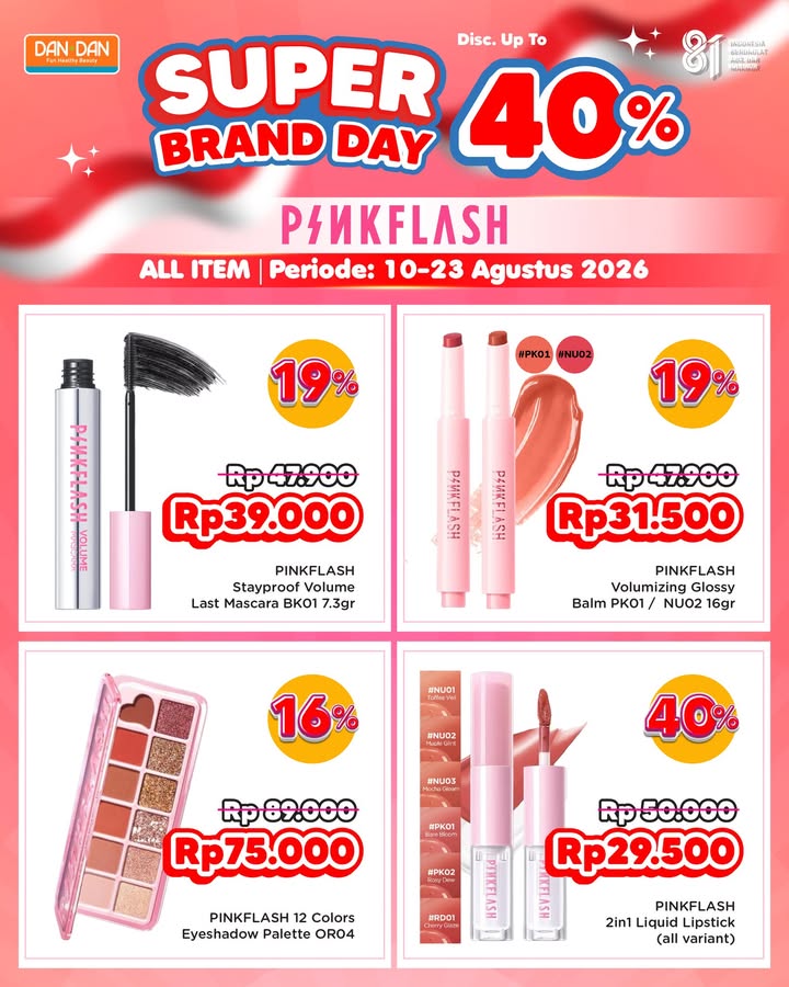 SUPER BRAND DAY diskon hingga 40 untuk brand favoritmu, Vitalis PinkFlash Vitalis parfum body mist mulai dari R...