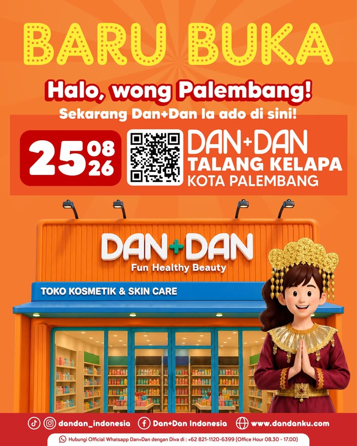 GRAND OPENING DAN DAN TALANG KELAPA Hello Palembang Toko kosmetik skincare favorit kamu akhirnya hadir di Tala...