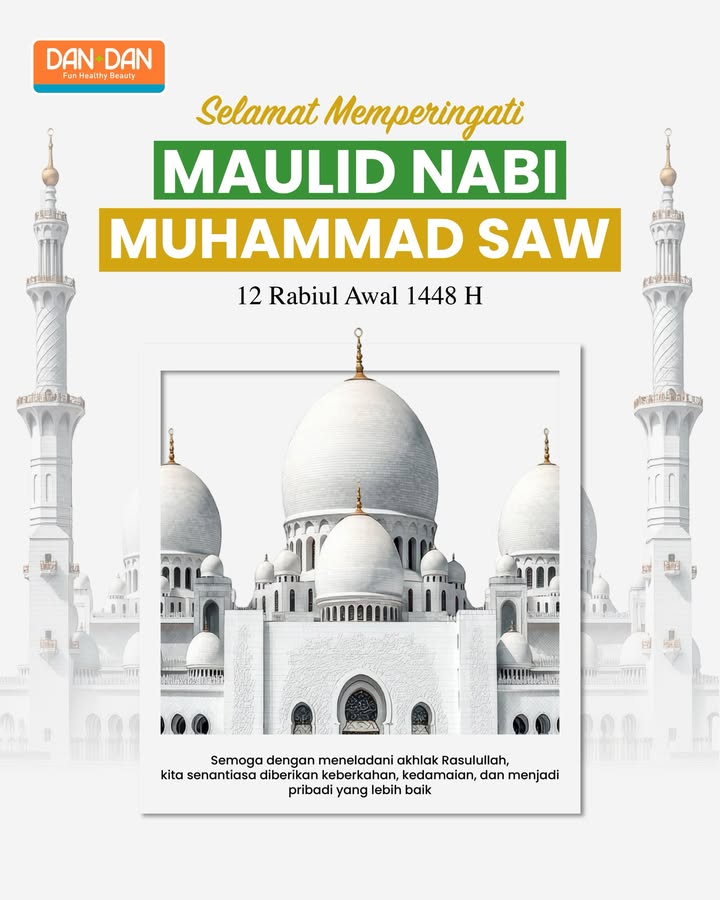 Selamat memperingati Maulid Nabi Muhammad Semoga keteladanan, kasih sayang, dan akhlak mulia Rasulullah senantiasa men...