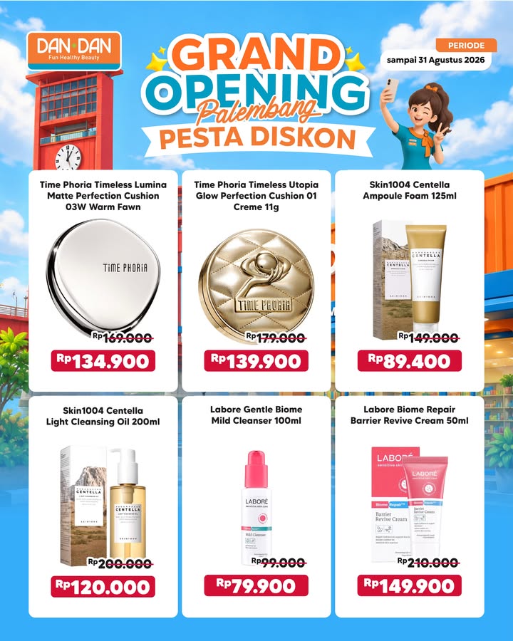 PROMO SPESIAL GRAND OPENING PALEMBANG Pesta diskon spesial Grand Opening Dan Dan di 3 toko Palembang Dan Dan...