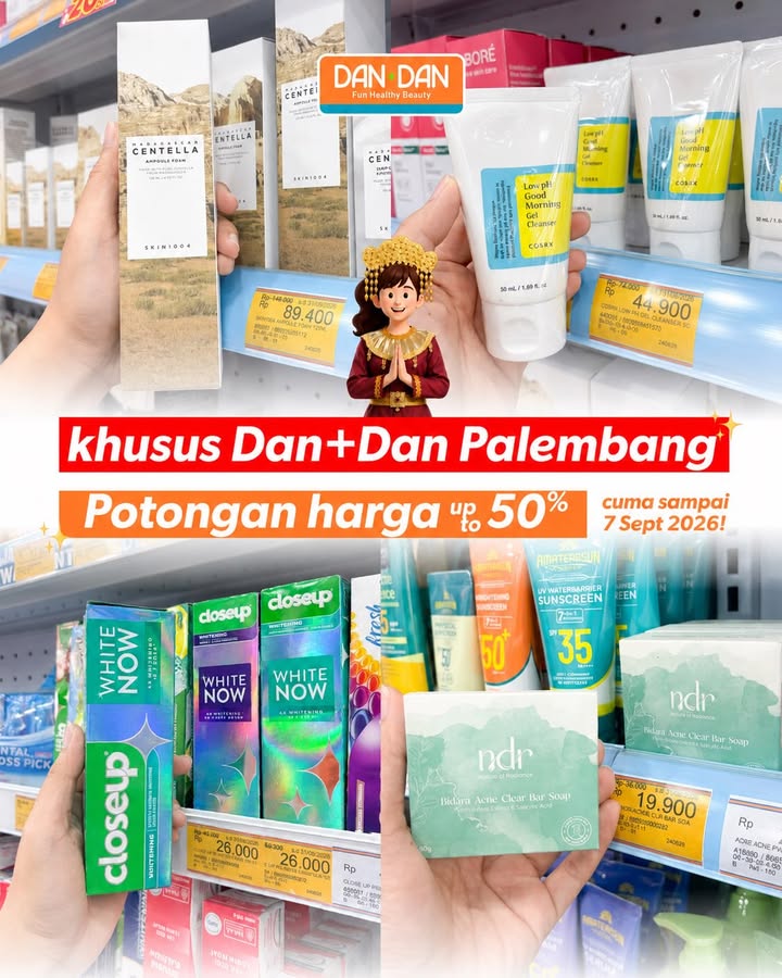 Masih ada promo spesial GRAND OPENING PALEMBANG Pesta diskon spesial Grand Opening Dan Dan di 3 toko Palembang ...