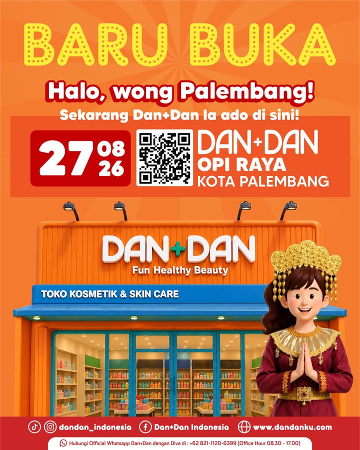 HARI INI GRAND OPENING DAN DAN OPI RAYA Hello Palembang Toko kosmetik skincare favorit kamu akhirnya had...