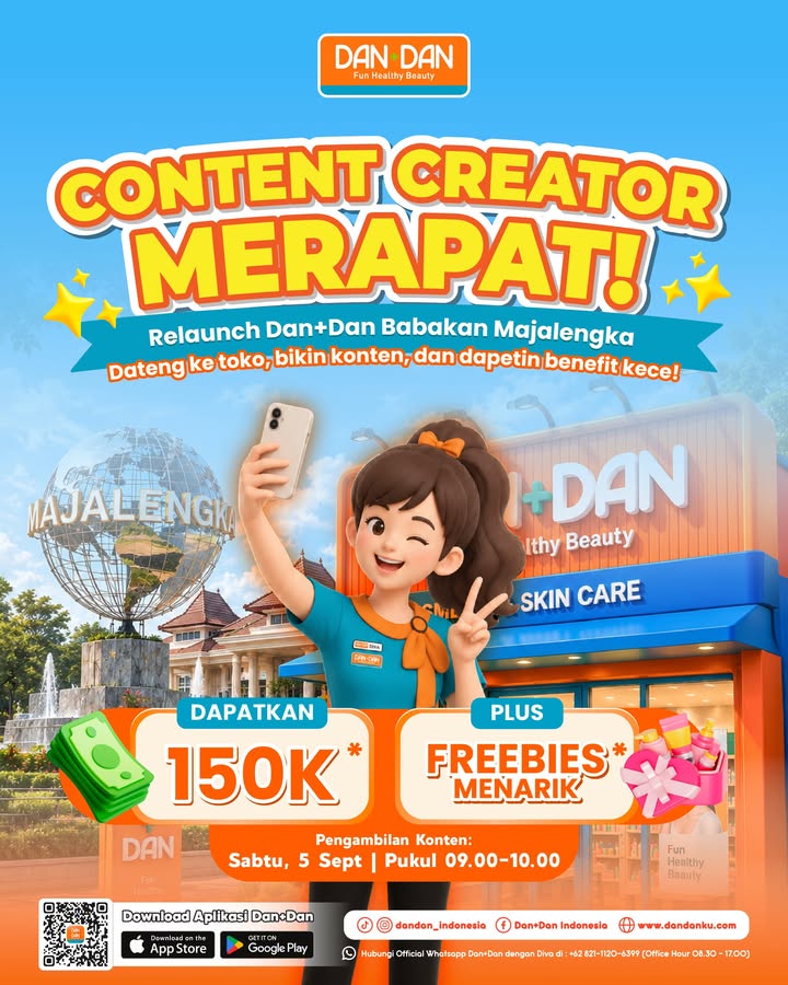 Content creator Majalengka merapat Dan Dan Babakan Majalengka Store Relaunch Saatnya ramaikan toko, bikin konten s...
