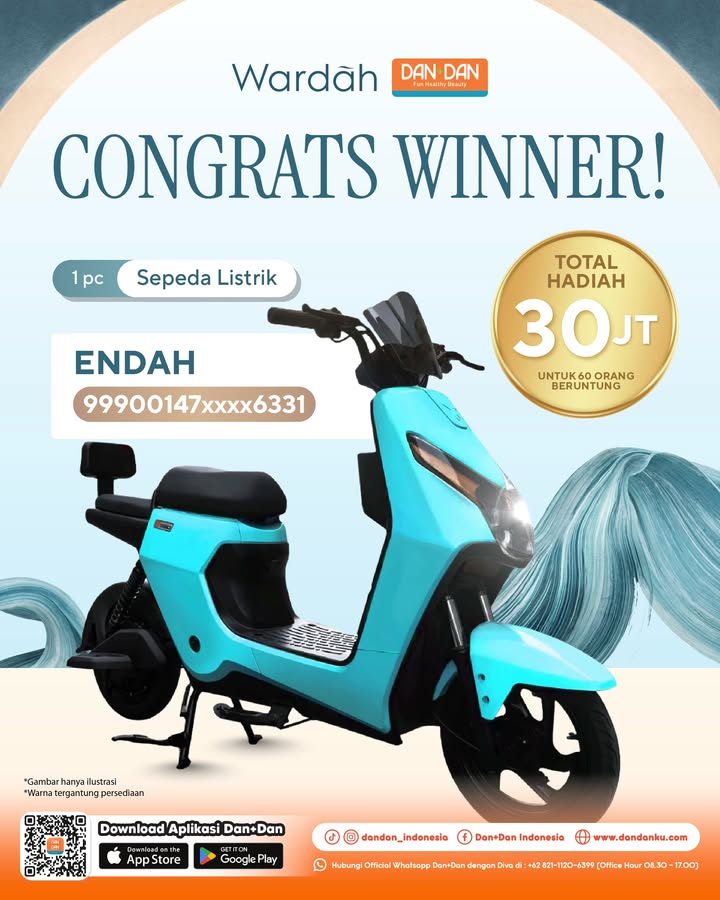 CONGRATULATIONS Terima kasih untuk semua yang sudah ikutan campaign WARDAH x Dan Dan Buat kalian yang namanya terter...
