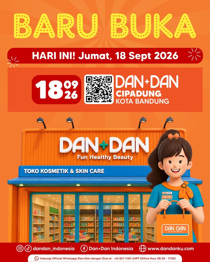 Hai Warga Bandung, Dan Dan Cipadung resmi dibuka hari ini Yuk merapat, banyak hadiah langsung dan aktivitas seru buat kamu ...