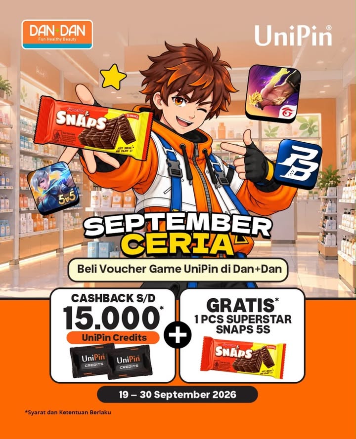 September Ceria UniPin Buat yang belum top up game favoritnya..