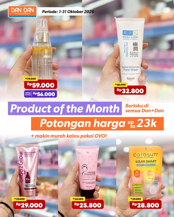 Product of the month diskonnya sampai 23k Cek promo promo Dan Dan bulan ini selengkapnya yuk Swipe left AyokeDanDan Dan...