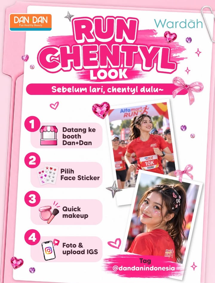 Buat yang besok lari bareng alfamartrun, sebelum lari mampir bikin Chentyl Look by Official Page Wardah Cosmetics dulu yuk d...