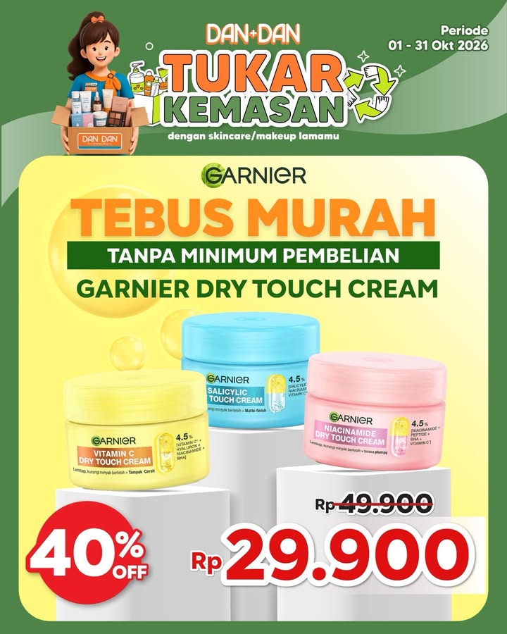 Peduli lingkungan tanpa syarat belanja Saatnya Tukar Kemasan kamu Bawa kemasan skincare makeup lamamu ke...