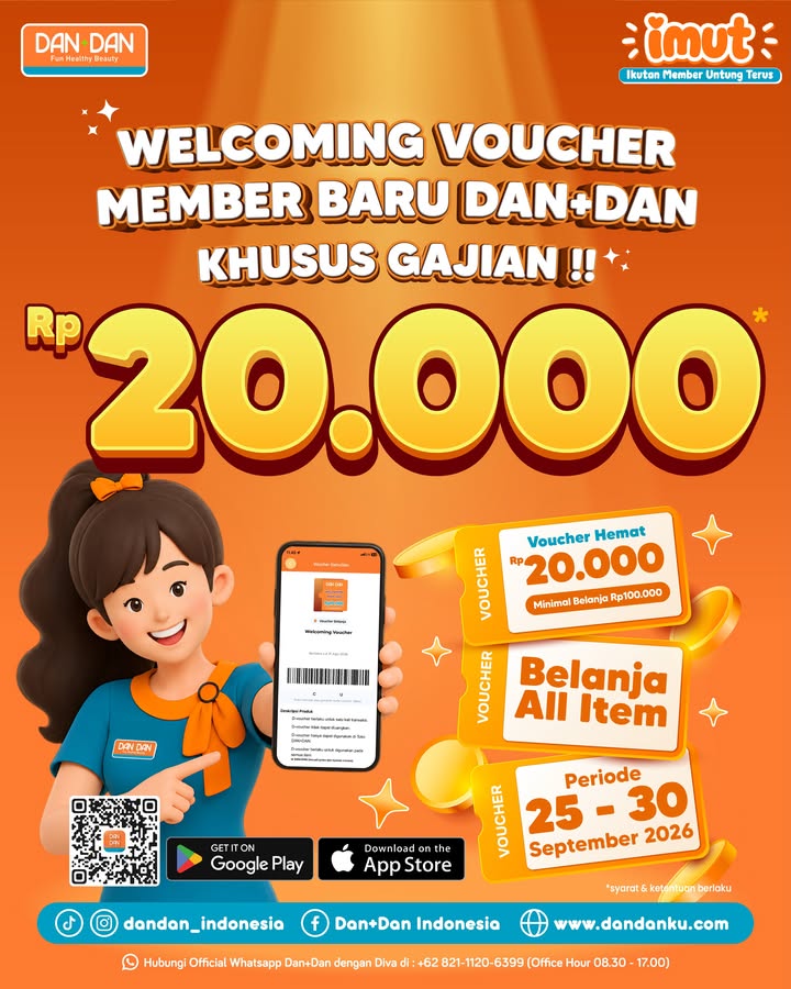MEMBER BARU ADA VOUCHER BUAT KAMU Belum punya aplikasi Dan Dan Ini waktunya download Dapatkan Welcoming Vo...