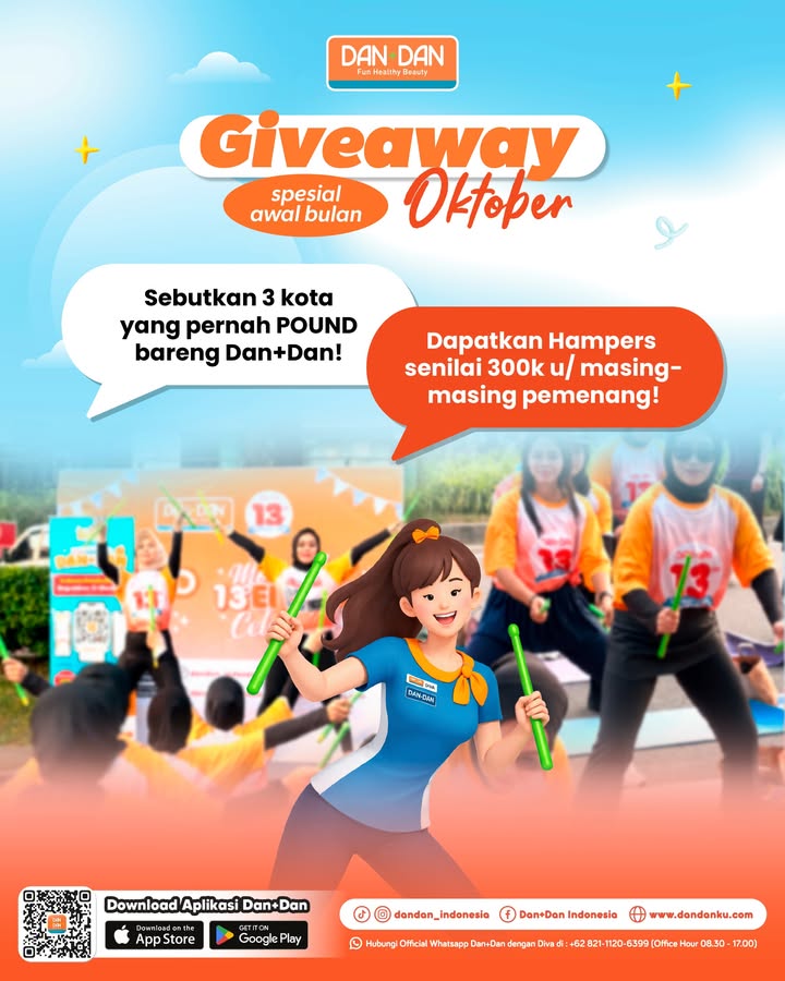 GIVEAWAY ALERT Awal bulan makin seru, karena ada Giveaway Spesial Awal Oktober buat kamu Hadiahnya hampers produk ...