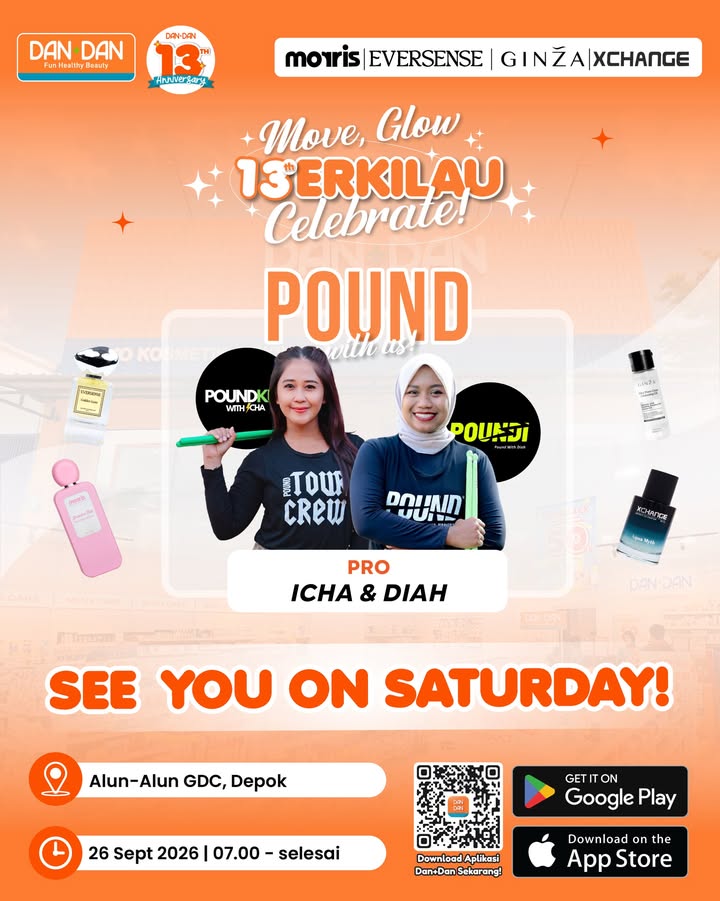 Warga Depok, udah siap bakar kalori bareng Sampai jumpa hari Sabtu di Alun alun GDC Depok, ciaooooo INFO PESERT...
