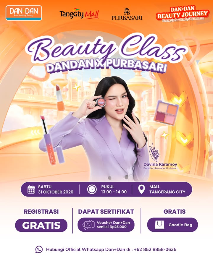 Calling beauty enthusiast Tangerang Ada beauty class GRATIS dari Purbasarimakeup