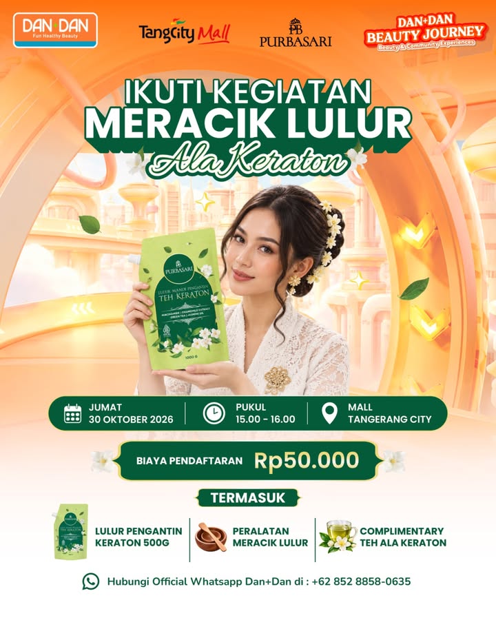 Racik lulur ala keraton versi kamu sendiri bareng purbasari indonesia yuk Kamu bakal belajar meracik lulur mandi...
