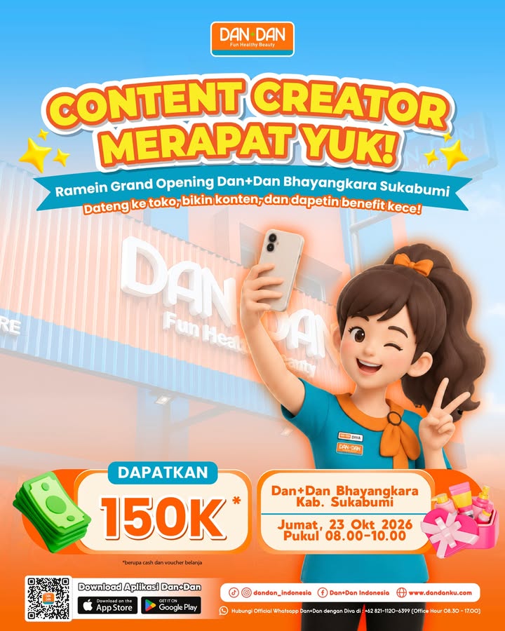 Content creator Sukabumi merapat Dan Dan mau buka toko baru di Sukabumi dan kasih promo besar besaran Saatnya rama...