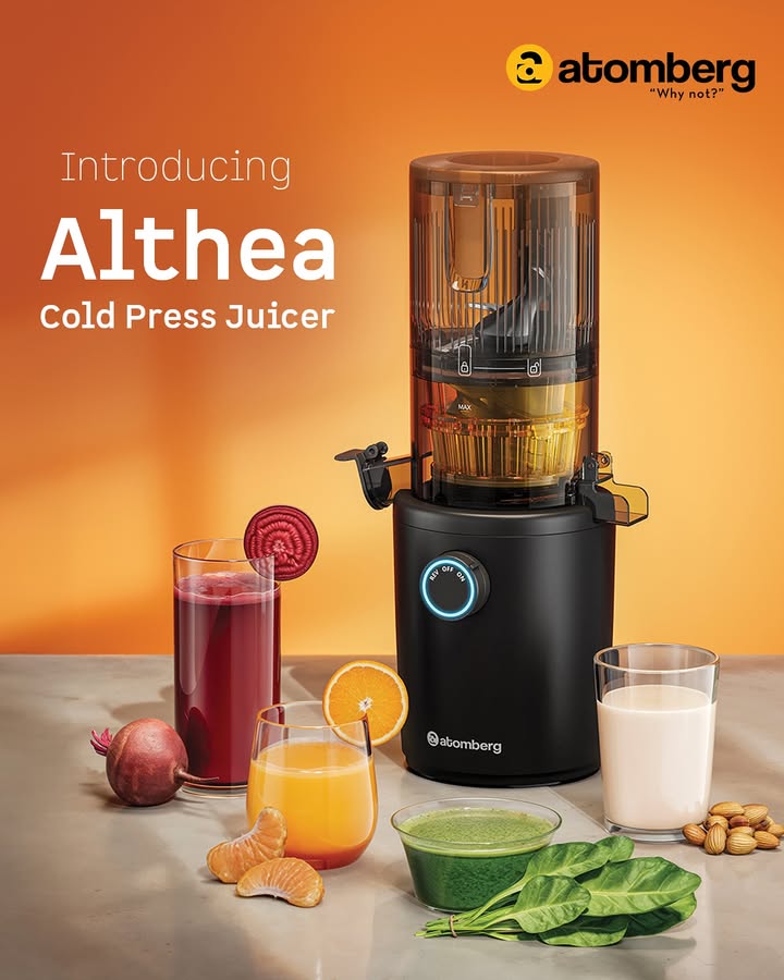 Introducing Althea Cold Press Juicer closest thing to eating a whole fruit