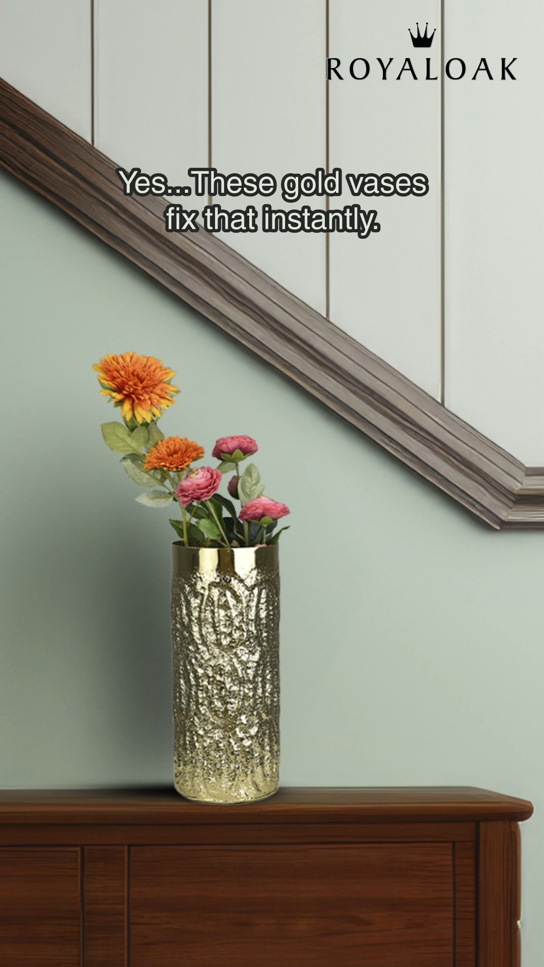 Gold that slays, vibes that stay Turn your space into a royal runway with these glam vases Comment down below ...