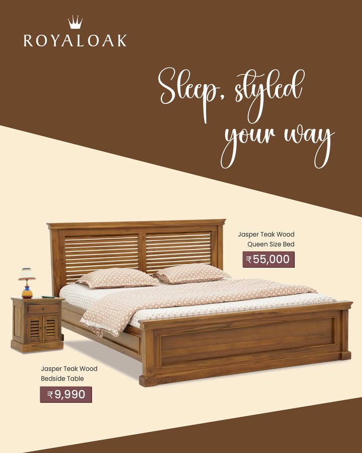 Comfort Aesthetic The Jasper Teak Bed Side Table bring that Pinterest perfect vibe to your room