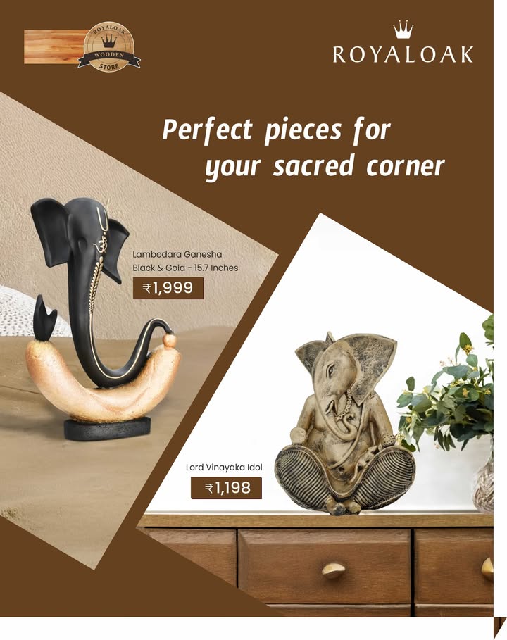 Divine vibes, royal feels Meet the ultimate LordGanesha idol a blend of tradition, art positive energy Wher...