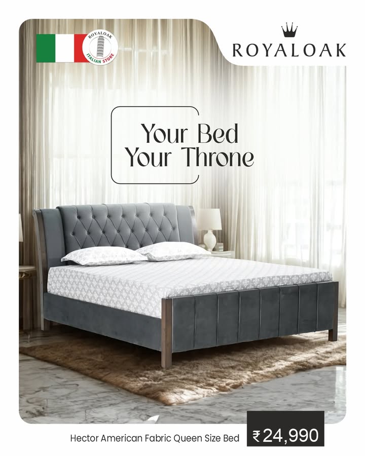  Sleep like royalty The Royaloak Hector Bed with plush velvet headboard footboard is here to level up your bedroom v...