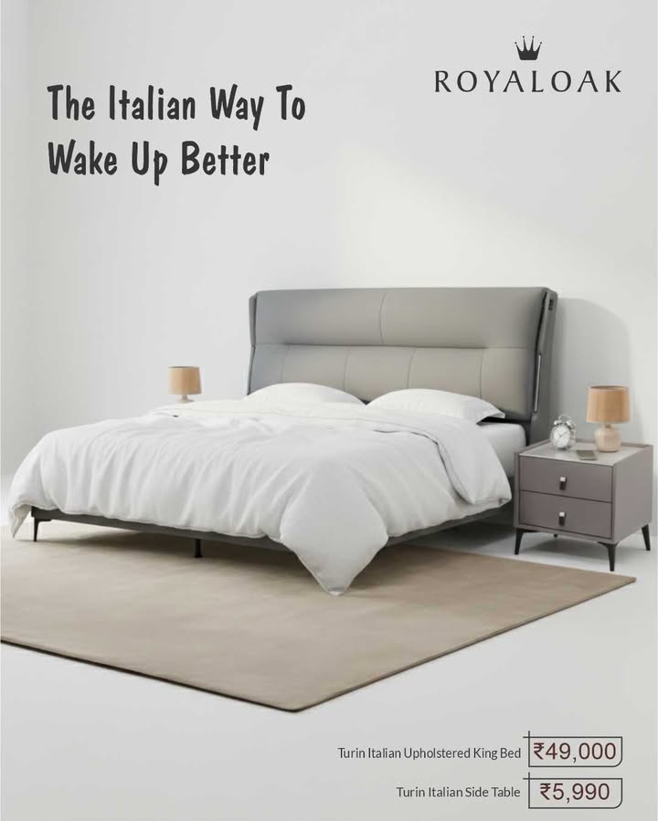 Tall, cushioned headboard hello comfy Netflix nights , premium upholstery, touch sensor LED vibes, and a solid wood support...