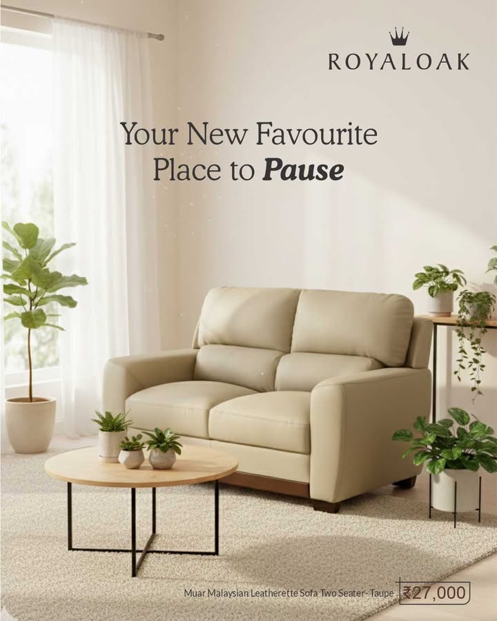 Comfort but make it aesthetic Plush seating, luxe leatherette feels that modern vibe your space has been waiting for