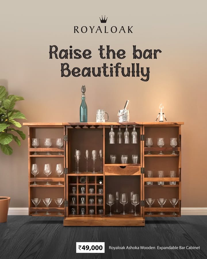 Your home just unlocked luxury mode Rich sheesham wood, expandable design storage that actually keeps up with your pa...