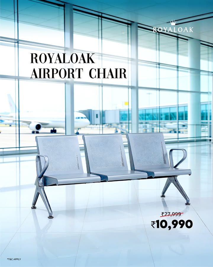 Designed for comfort in every wait A sleek matte finish, ventilated perforated backrest, and sturdy powder coated metal ...