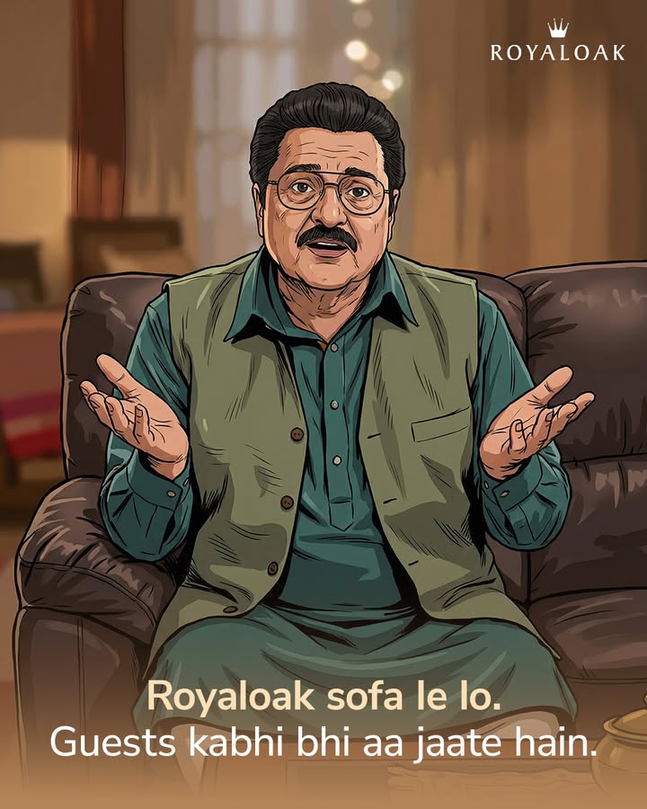 Unannounced guests No problem. Royaloak sofa le lo, aur tension bhool jao