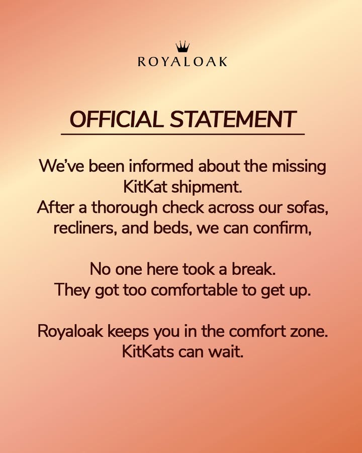 Too comfortable to move, too good to leave. Royaloak keeps you right where you belong, relaxed and at ease