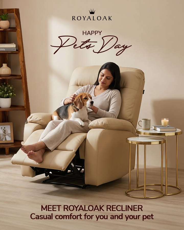 For pets who love comfort as much as you do Meet the Royaloak Recliner Designed for shared relaxation, because comfor...