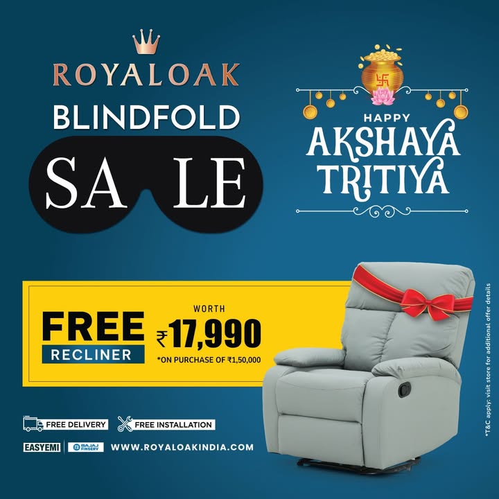 Make this Akshaya Tritiya even more rewarding with Royaloaks Blindfold Sale