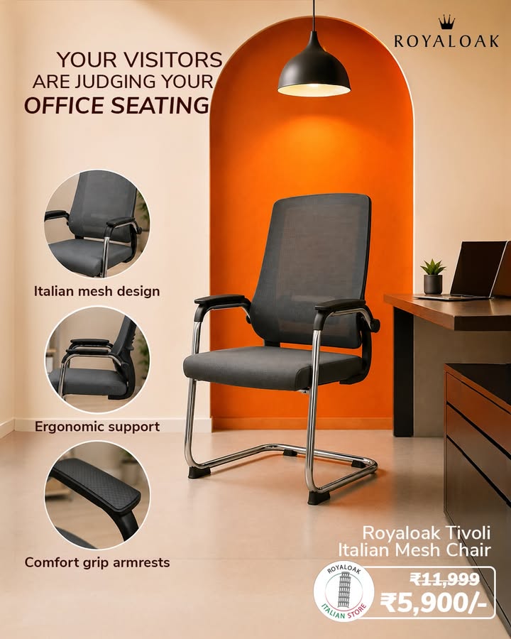 First impressions start with seating. The Tivoli Italian Mesh Visitor Chair V4, sleek, ergonomic, and built for long hours