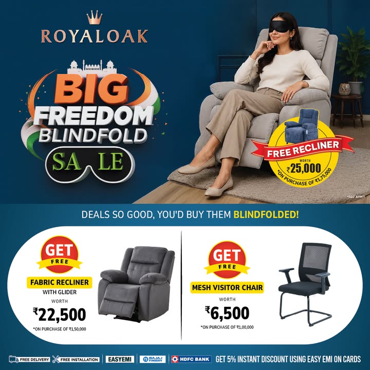Big Freedom Blindfold Sale is here Deals this good You might as well shop BLINDFOLDED FREE Recliner wort...