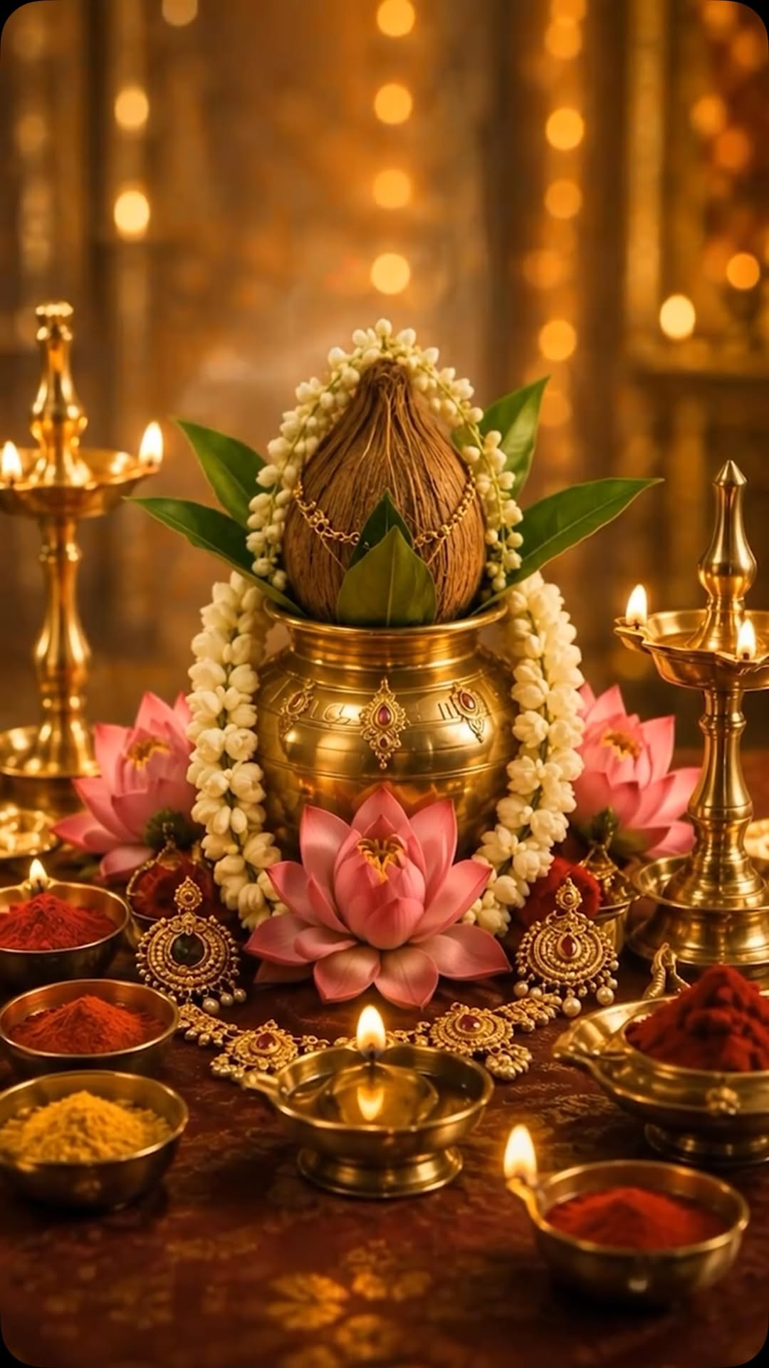 Glowing diyas, the sweet scent of jasmine, and a home brimming with joy and devotion
