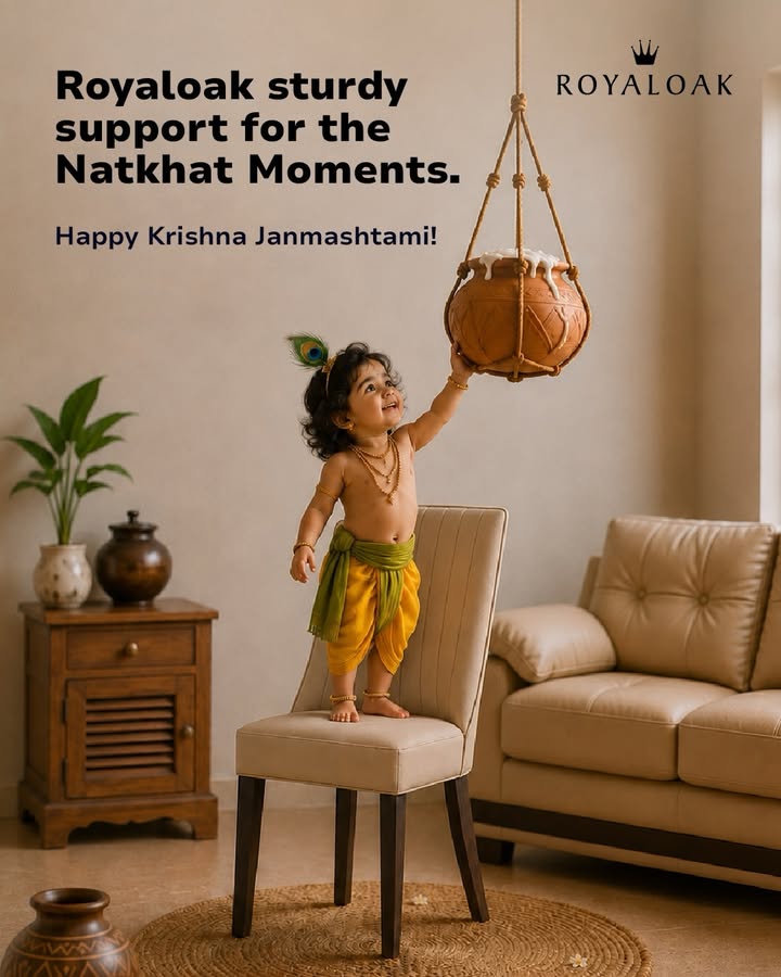 Every home needs two things this festival extra jars of butter and furniture strong enough to handle little Krishnas mischi...