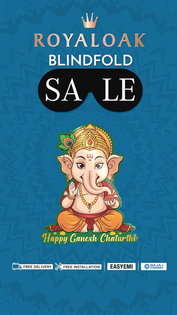 Celebrate Ganesh Chaturthi with the Royaloak Blindfold Sale Deals this good You might as well shop BLINDFOLDED ...