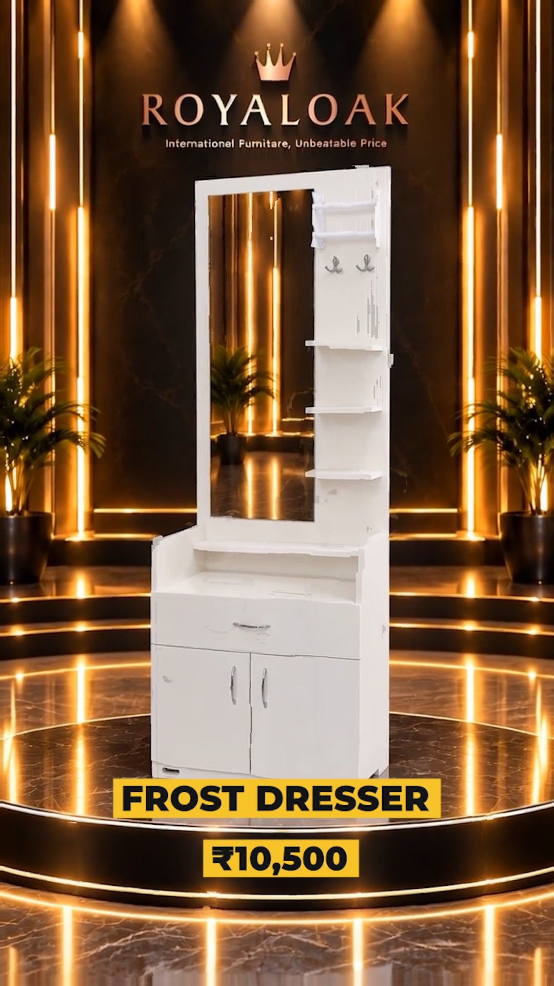 Meet our newest launch Royaloak Frost Dresser With Storage Clean, effortless design meets smart storage for all your e...