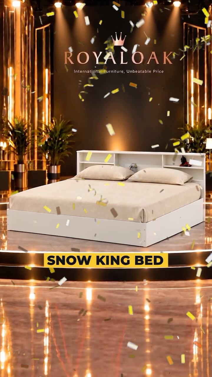 Meet our newest launch Royaloak Snow King Bed Sleek engineered wood craft meets smart, modern living