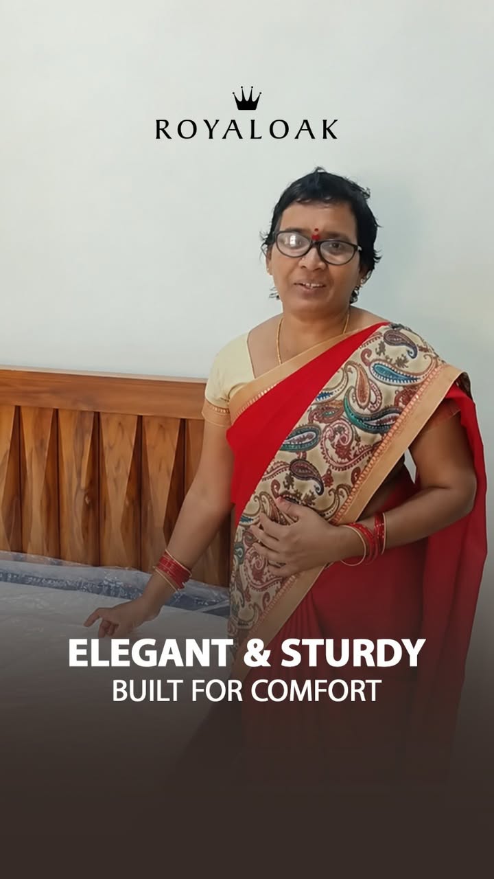 Our customer in Hyderabad recently visited our store and found their perfect bedroom match the Royaloak Charger Wooden Que...
