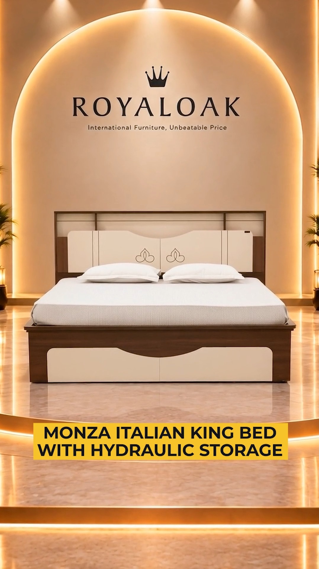 Meet the Royaloak Monza Italian King Bed with Hydraulic Storage Bring home Italian elegance with a stylish desi...