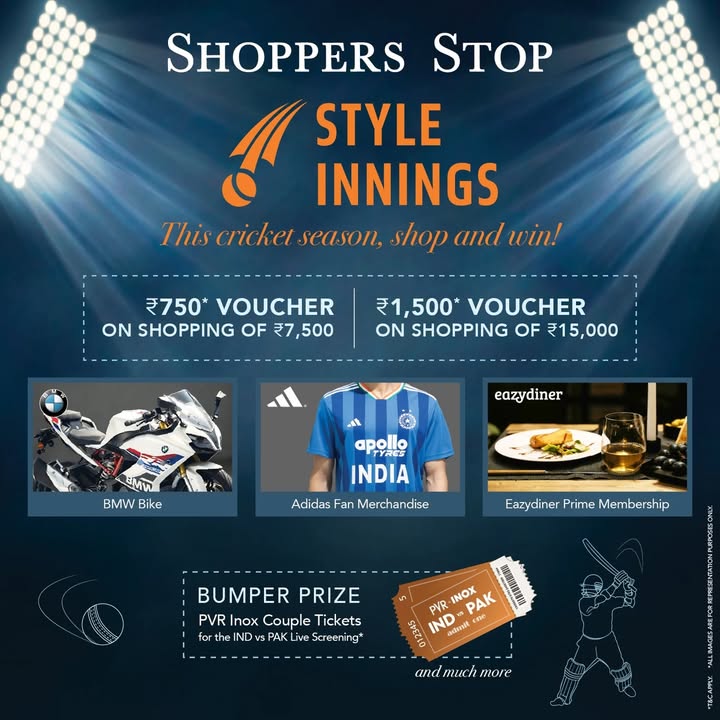 A season of style, a season of wins The game is on at Shoppers Stop with StyleInnings The more you shop, the more you sco...