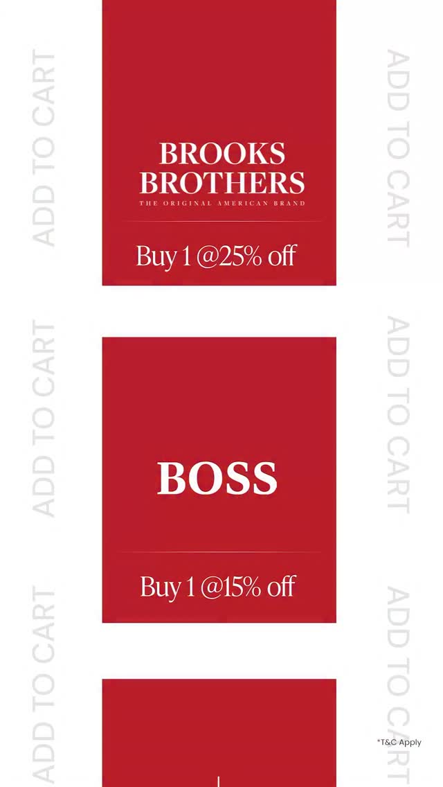 Time to make that wishlist come true Move your cart to your wardrobe with early access to Brooks Brothers, Armani Exchange,...