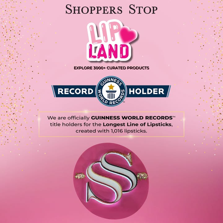 Proud to share that Shoppers Stop has officially achieved the GUINNESS WORLD RECORDS title for the Longest Line of Lip...